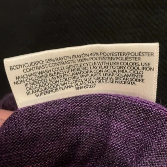 Bobbie Brooks purple stripe peplum blouse - Picture 6 of 6